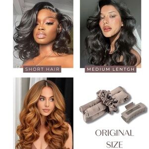 Stylish Gray Hair Clip and Scrunchie Set